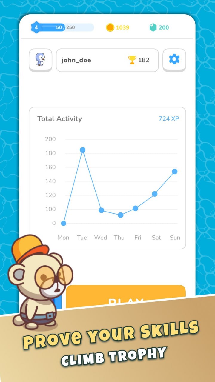 In-game battle board screenshot showing a quiz question popup and player avatars