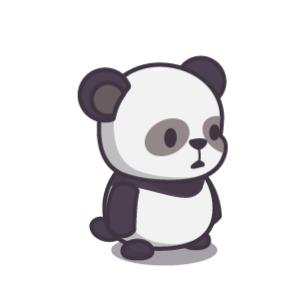 Cute cartoon Panda character